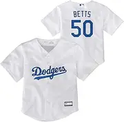 OuterStuff Mookie Betts Los Angeles Dodgers MLB Infants 12-24 Months White Home Player Jersey
