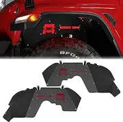 JROAD Inner Fender Front Fender Liners Compatible with Jeep Wrangler JL Aluminum,with 4 LED Lights for 2018-2022 Jeep Wrangler JL & JLU Unlimited 2 & 4 Door