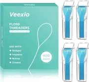 Floss Threaders, 400 Count Threaders for flossing, Dental Threader for...