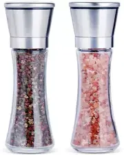Salt and Pepper Grinder Set of 2 - Refillable Salt and Pepper Shakers Salt and P
