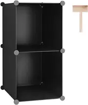 Cube Storage, 2-Cube Organizer Units, Plastic Closet Storage Shelves, DIY Book
