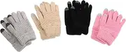 [WHAMVOX] Women Winter Gloves Full Finger Touchscreen Gloves with Thickened Warm Knit