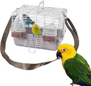 Bird Travel Cage | Portable Parakeet Cage,with Removable Tray and Handle, Pet Supplies for Avian Veterinary Visits