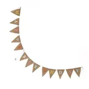 Hessian Multicolored Bunting Banner Birthday Party Decoration