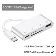 Type C Card Reader SD TF CF USB Flash Disk Mouse OTG Adapter for Samsung Huawei