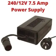 240V AC to 12V DC 7.5A Power Supply Adapter Cigarette Socket, Waeco Engel Fridge