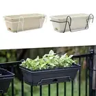 Railing Planter Outdoor Balcony Plant Basket for Garden Railing Porch Yard