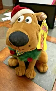 Scooby Doo Plush ~ Christmas wreath on neck ~ New