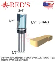 Tideway Carbide RC01131208 3/4" Dia X 3/4" L Pattern Trim 1/2" shank router bit