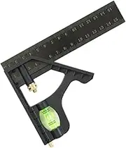 Folpus Adjustable Combination Angle Right Protractor Square Leveling Instrument Angle Ruler Engineers Set Protractor Professional for Fabricators, 15cm