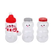 500ML Christmas Snowman Water Bottle Milk Tea Coffee Juice Portable Drinking Cup