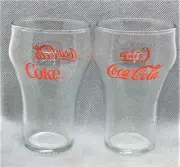 COCA~COLA COKE SET OF TWO (2) 12 OZ. GLASSES