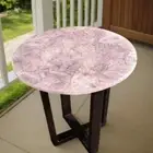 Rose Quartz Stone Coffee Table Top, Quartz Agate Stone Console Side Table Top