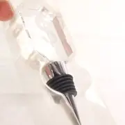 Wine Stopper CRYSTAL ON TOP WITH MONEY SIGN ($) ENCRYPTED