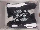 Air Jordan 4 Retro 'White Thunder' Black/White-Black FQ8138-001 Men's Size 11.5