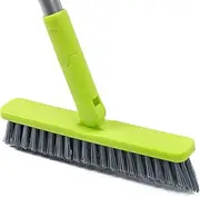 Stiff Bristle Grout Brush with Long Handle Tapered Floor Scrubber Brushes for Tile Floor Cleaning Grout Cleaner Tools for Kitchen Bathroom Shower Swimming Pool