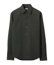 classic-collar cotton shirt XXS,XS,L ink barrel color
