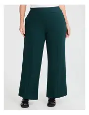 [Taking Shape] Ponte Harper Wide Leg Pant in Everglade
