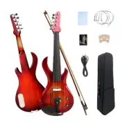 5 string Electric Viola 16 inch guitar-Shaped Solid wood Ebony Fittings Case Bow