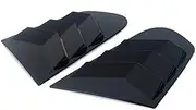 Carbon Surface Style Spoiler Decorative Accessories Quarter Side Window Louver Scoop Compatible for VW Scirocco 2009-2018(Bright Black)