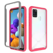 MCC Shockproof Bumper Case Samsung Galaxy A21s 2020 Clear Back Cover A217 [Magenta]