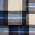 NEW FULL SIZE FLEECE SHEET SET FITTED SHEET SET BLUE PLAID PRINT CUDDLDUDS