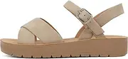 [Soda] "Chester Women Flat Sandals Flatform Ankle Buckle Criss Cross Band Straps Sandals Shoes
