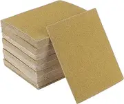 X AUTOHAUX Universal 4.49Inch x 5.51Inch 60 Grit Sanding Discs Hook & Loop Sanding Sheets Brown Corundum 100 Pcs