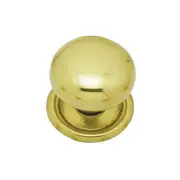 Superior Brass Round Cupboard Knob 25mm