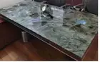 36"x24" Labradorite Stone Office Computer Desk Handmade Dining Table Home Decors