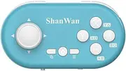 ShanWan Bluetooth Gamepad Keychain Sized Mini Controller for Switch, Windows, Android, iOS & PS4（blue）