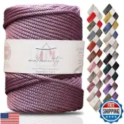 Makromecity, Premium Polyester Macrame Cord 5mm x 104 yards (311 feet) 5mm Po