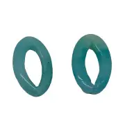 Picture Frame Amazonite Oval Beads | 20x12x4mm | Blue | Oval | 2 Beads