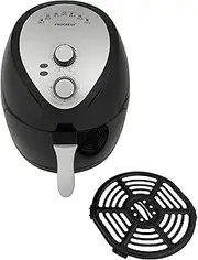 [PROGRESS] EK2818HPH Go Healthy Hot Air Fryer, Manual Oil-Free Fryer, Removable Non-Stick Cooking Plate, 30 Minute Timer and Adjustable Temperature Control, 3.2 Litre Capacity, Black/Silver, 1300W