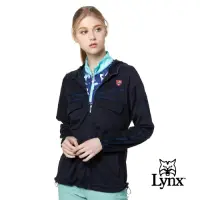 在飛比找Yahoo奇摩購物中心優惠-【Lynx Golf】女款彈性舒適涼爽透氣交叉壓條袋蓋連帽長