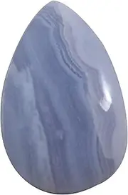 [Goyal Exports] Blue Lace Agate Fancy Cabochon Natural Loose Gemstone 35.3cts QC66, Loose Gemstone, Blue Lace Agate