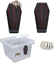 2 Pack Jumping Spider Coffin with Magnets for Pet Spider Pet Spider Hideout Enclosure Accessories Jumping Spider Magnetic Hides Magnetically Concealed Jumping Spider Habitat