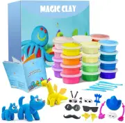 ESSENSON Modeling Clay Kit - 24 Colors Air Dry Ultra Light Soft & Stretchy DIY M