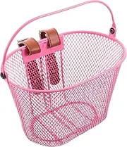 Anneome Metal Bike Basket for Kids: Front Frame Bicycle Basket for Boys Girls - Handlebar Wire Bin for Children's Scooters and Balance Bikes - Cycling Accessory