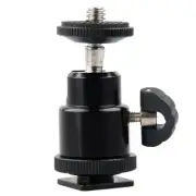 Aluminium Alloy Ball 1/4" Mount with Flash Shoe for DSLR SLR DC4320