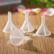 10Pcs Plastic Mini Clear Liquid Oil Funnels Bottle Perfume Diffuser Filter Lab