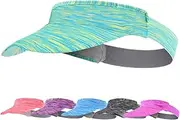 [Ptduabenlu] Sports Sun Visor Hats Stretchy Quick Dry Lightweight Packable Cooling Visor Cap for Women Men Tennis Cycling Running Golf Jogging
