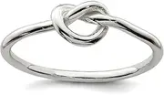 [JewelryWeb] 925 Sterling Silver Solid Polished Knot Ring Band Style-Ring for Women