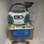 NEW Byron Statics Portable Boombox CD Player With AM/FM Radio AUX-IN ,LED Dpl .M