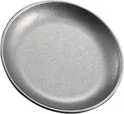 SHERCHPRY Barbecue Plate Stainless Steel Plate Stainless Steel Flatware Pizza Steel for Camping Dishes Utensils Pizza Baking Pan Dinner Serving Plate Snack Plate Fried Food Plate