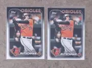 Lot (2) 2024 Topps Series 1 Adley Rutschman Baltimore Orioles