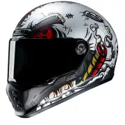V10 Vatt White Grey Full Face Helmet