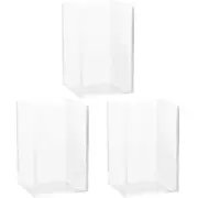3 Count Desktop Fish Tank Office Bowl Small Medium Betta Acrylic
