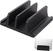 HOODANCOS Vertical Laptop Stand Lightweight Plastic Desktop Holder for Home Office Non Slip Design Space Saving Bracket for Organizing Laptops Tablets Compatible with Various Models