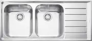 Franke Neptune Double Bowl Sink with Right Hand Drainer